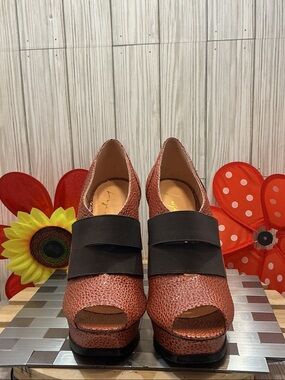 Luiza Barcelos Peep-Toe Platform Heels